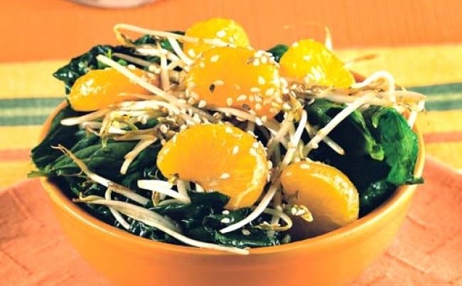 Ensalada de espinaca a la japonesa